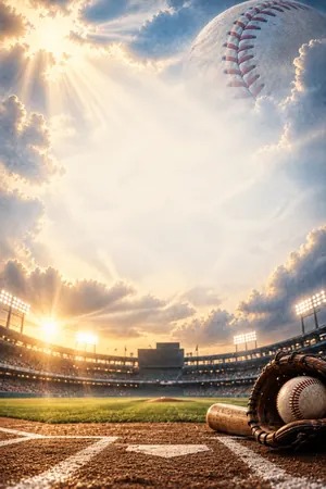 Baseball Fields funeral program template