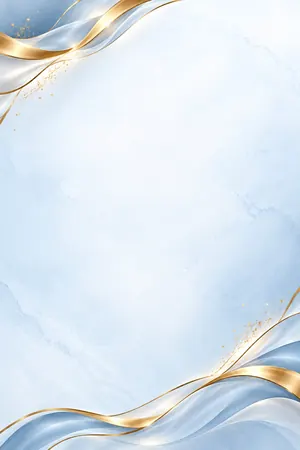 Blue Ribbons funeral program template