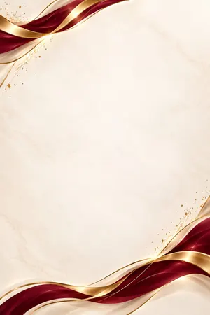 Crimson Ribbons funeral program template