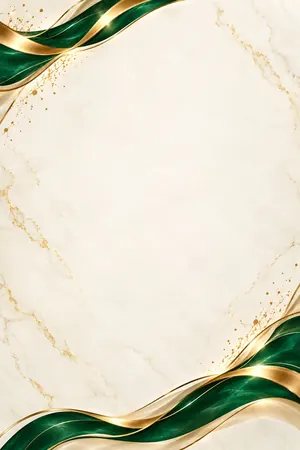 Emerald Ribbons funeral program template