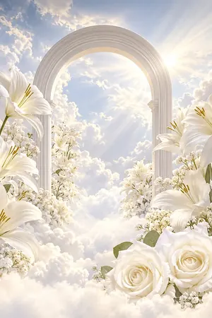 Heavenly Arch funeral program template