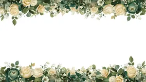 Ivory Rose Garden funeral program template