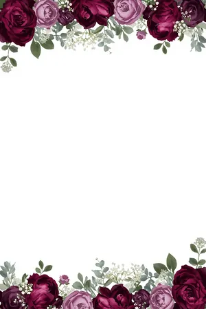 Purple Lavender Border funeral program template