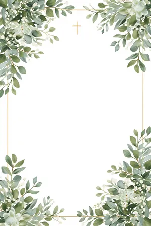 Sage Cross funeral program template
