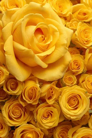 Yellow Roses funeral program template